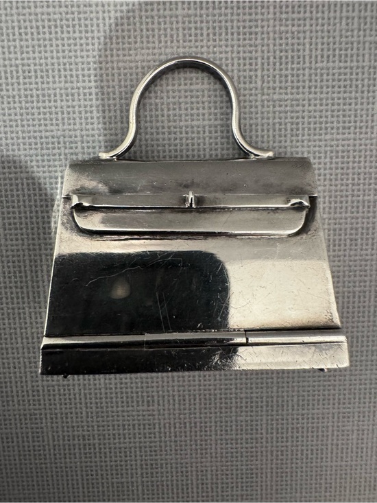 Hermes Handbags - Hermes Vintage Sterling Silver Novelty Decorative Object Pill Box Kelly Bag